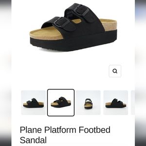 New Cushionaire Plane Platform Footbed Sandals,memory foam